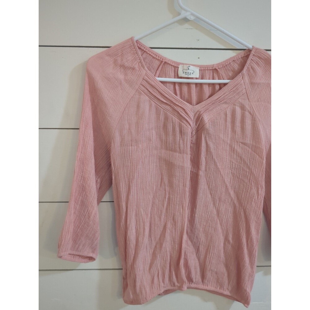 Ember Boho top pink S summer whimsy cottage